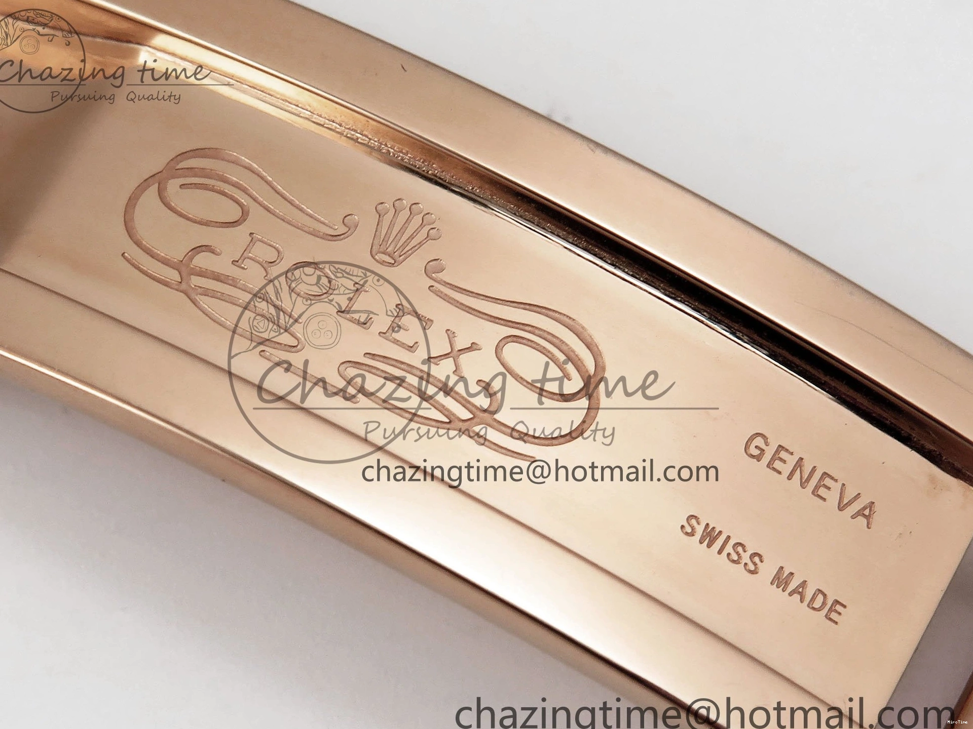 MiroTime 0209 OdorResistant Day Date 36 RG TWSF Best Edition White Diamonds Dial on RG Bracelet A 1610